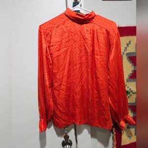 Vintage silk secretary blouse S